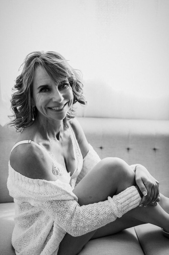Sue Lemoine: side-by-side of a branding shot + beauty shot + B&W, showing range from one session.